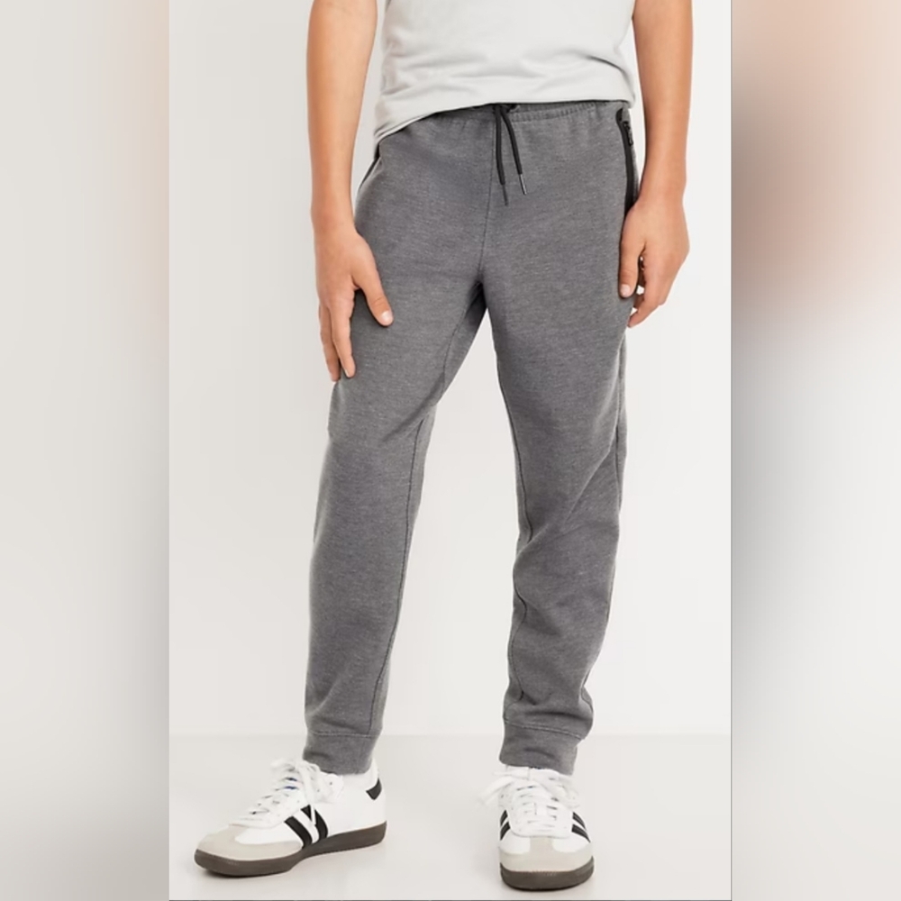 Old Navy Active Men’s Grey Heathered Jogger Sweatpants Zipper Pockets Size Small